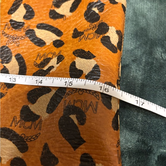 MCM Tan and Red Leopard Tote - Picture 8 of 12